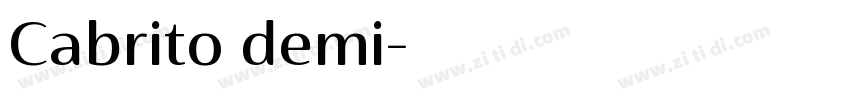 Cabrito demi字体转换